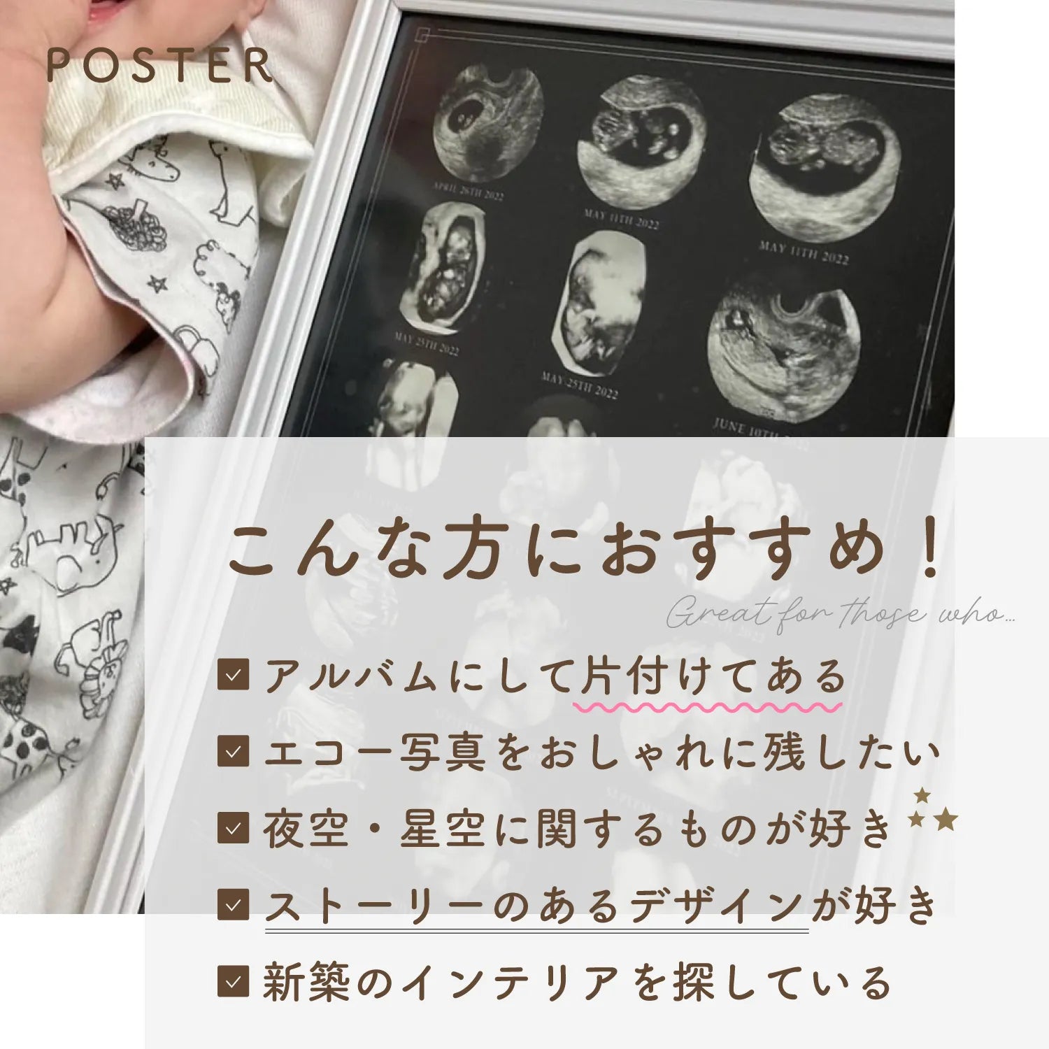 実際の星空を背景に エコー写真ポスター【15枚ver.】